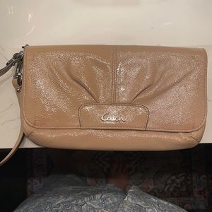 Beige Coach Clutch